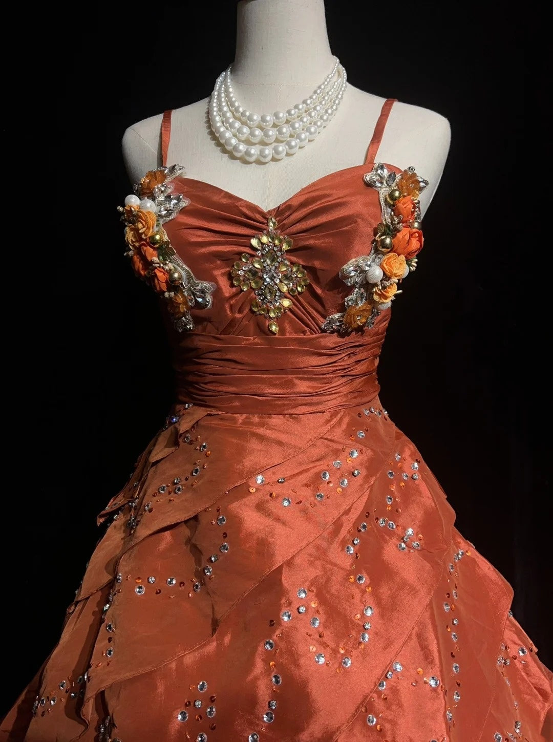 Süßes Ballkleid Sweetheart Orange Taft Abschlussball Kurze Mini-Heimkehrkleider Hoco Kleid N2891