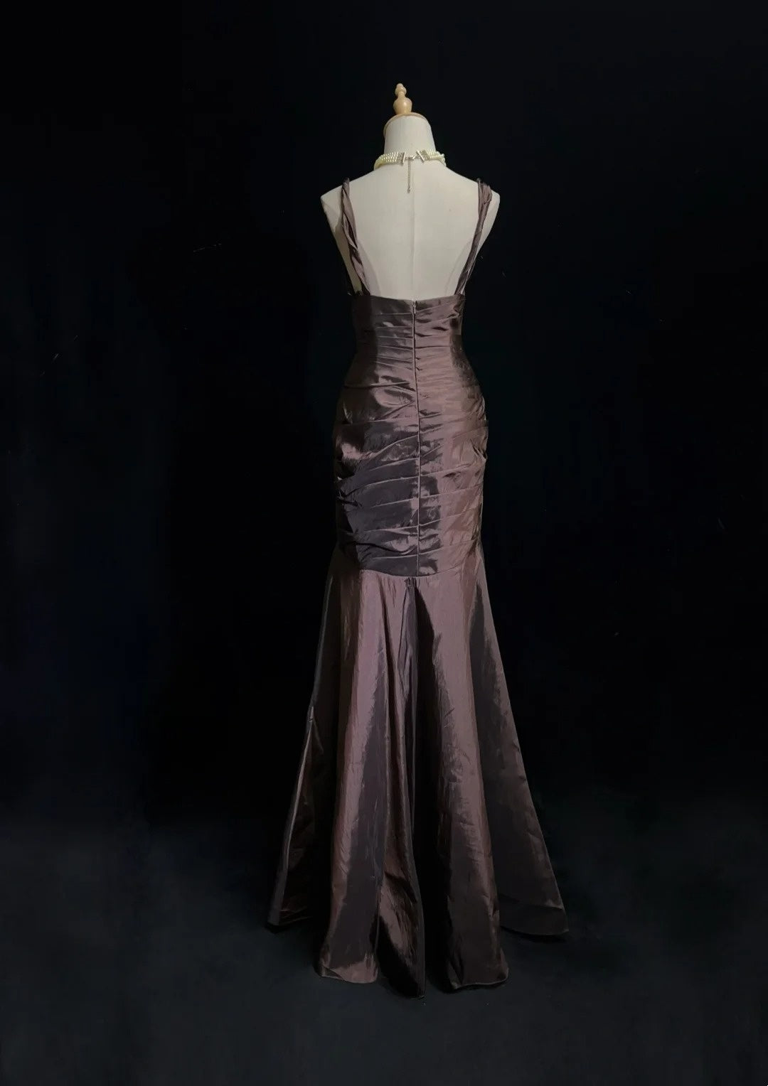 Elegante Meerjungfrauen-Abschlussballkleider in Herzform aus Taft mit Rüschen, langes Ballkleid N2901