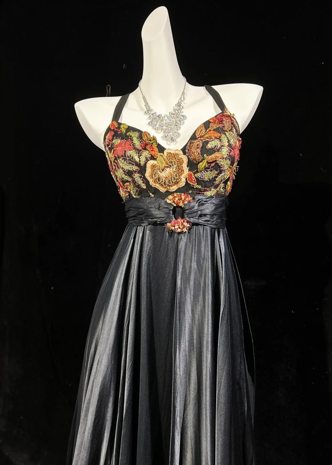 Retro A-Linien Neckholder Grau Langes Bodenlanges Ballkleid Formelle Party Outfits RB3943