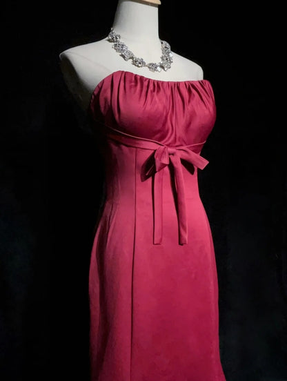Glamouröse Abschlussballkleider Meerjungfrau Sweetheart Hot Pink Satin mit Umhang Langes Abendkleid N2888