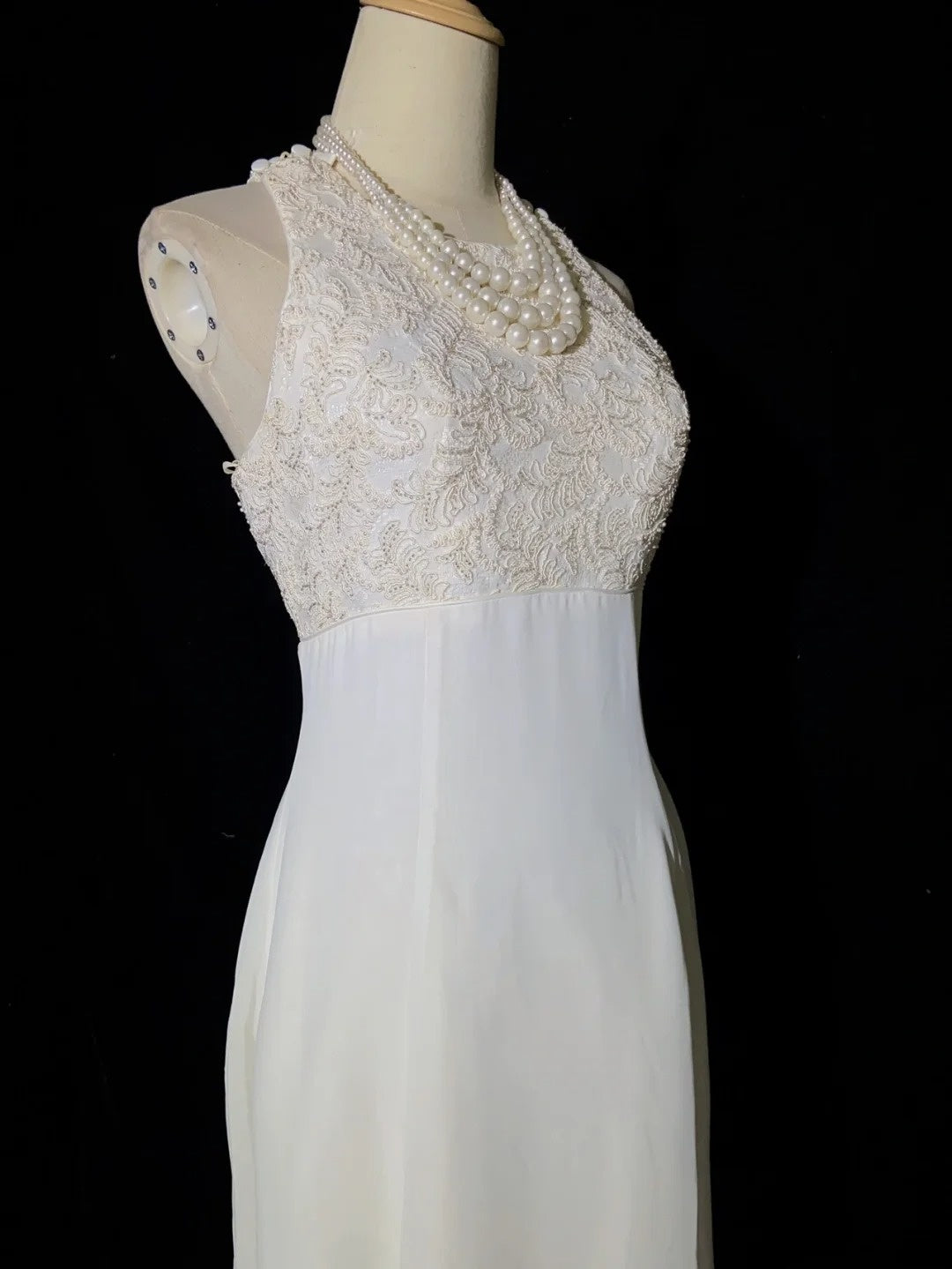 Vintage Prom Dresses Inspo A line Scoop Neck Chiffon Ombre White Yellow With Lace For Women Formal Dress N3253