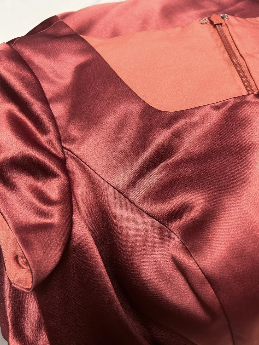 Vintage Prom Dresses 80s Ball Gown Square Neck Rust Red Satin Short Sleeves With Ruffled Semi Formal Evening Outfits N3625