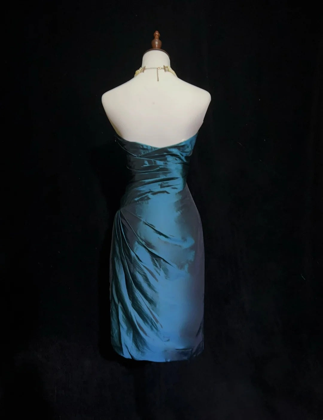 Jolie Robe de soirée bustier bleu marine mi-longue pour le bal de promo N2641