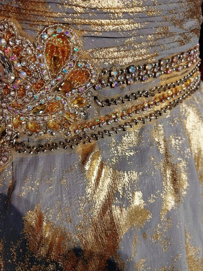 Prinzessinnen Ballkleid Trägerlos Gold Organza Kurz Mini Heimkehrkleider Hoco Kleider N2912