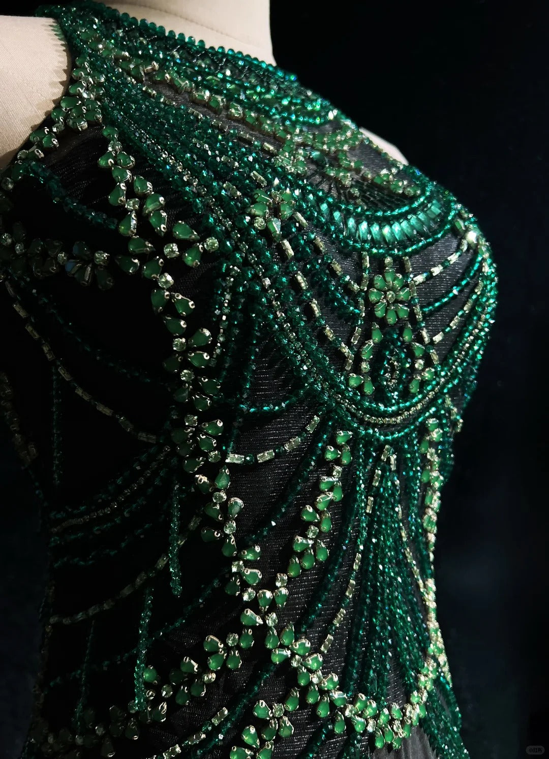 Vintage Prom Dresses Mermaid Scoop With Sparkle Beaded Backless Black 80s Evening Formal Dress RB3270