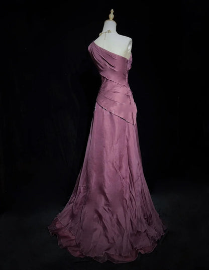 Belles Robes de Bal Sirène Violet Épaule Dénudée Longue Robe de Soirée Formelle N3664