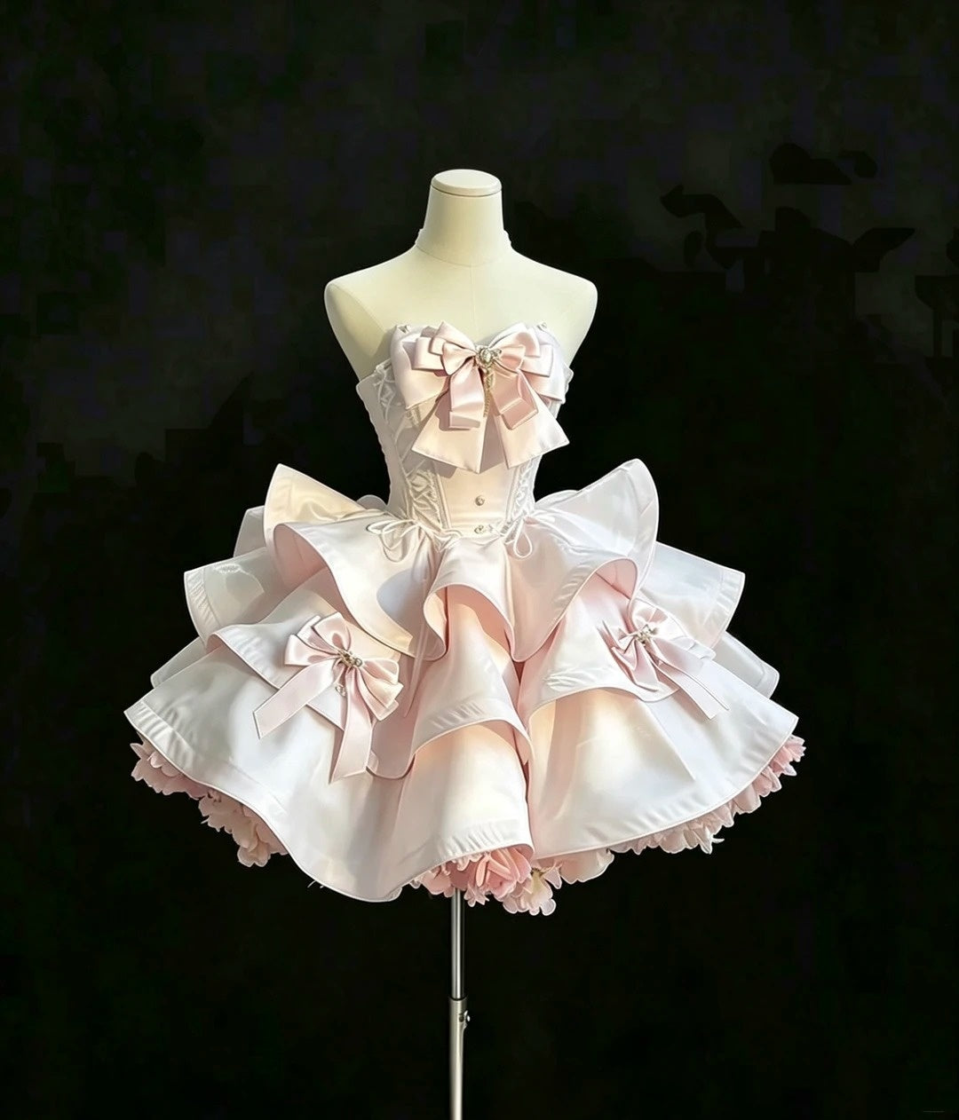 Robe de bal élégante mini courte bustier rose université collège impression courte inspiration senior robe de remise des diplômes robes de bal de promo RB3301