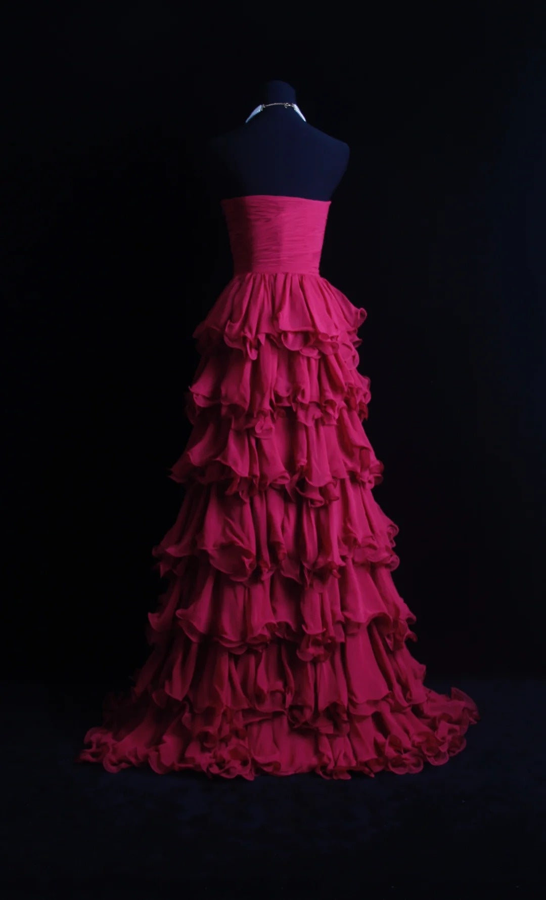 Retro-A-Linien-Abendkleid mit Herzausschnitt, rosa Chiffon-Lagen, Stufenrock, Inspiration für lange Abendkleider im Stil der 2000er Jahre, Outfit für den 19. Geburtstag, formelles Kleid N501