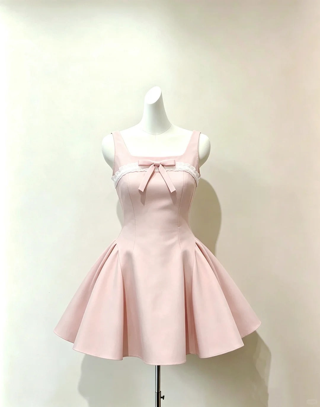 Elegant Ball Gown Square Neck Pink Satin Mini Short Cocktail Gown Homecoming Dresses Ideas Hoco Outfits RB4899