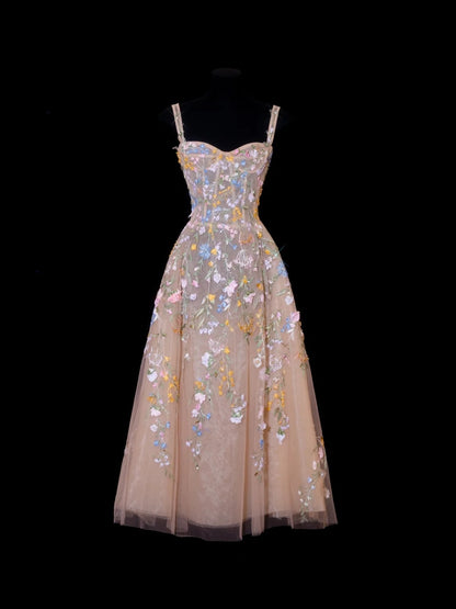 Élégante Robe de Bal Longue en Dentelle Florale Coupée en A, Col Cœur, pour le 18e Anniversaire, Tenue de Soirée Formelle N4180