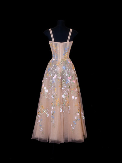 Élégante Robe de Bal Longue en Dentelle Florale Coupée en A, Col Cœur, pour le 18e Anniversaire, Tenue de Soirée Formelle N4180