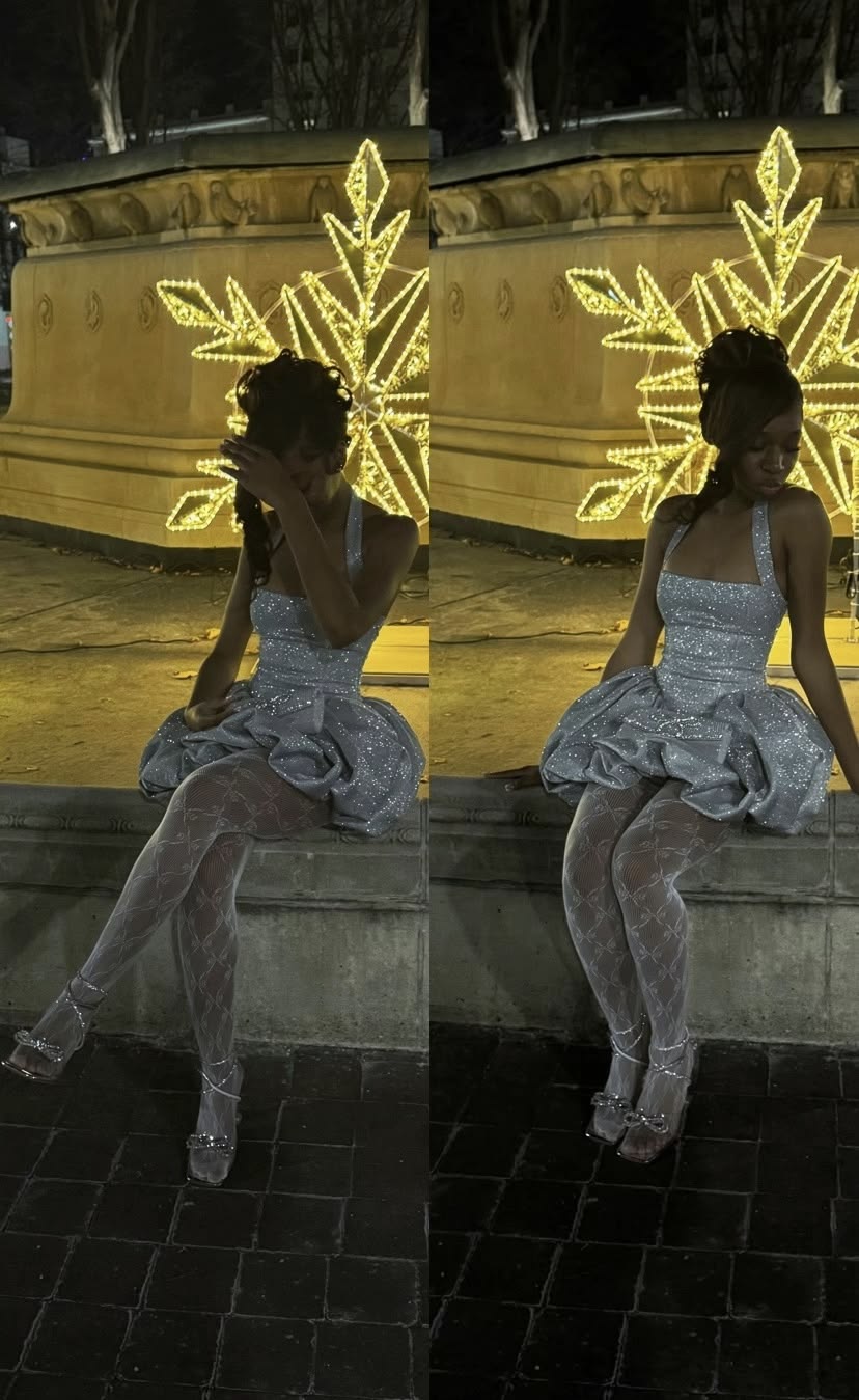 Sparkly Short Homecoming Dresses Ball Gown Halter Sequin Mini Graduation Cocktail Graduation Outfit RB6735