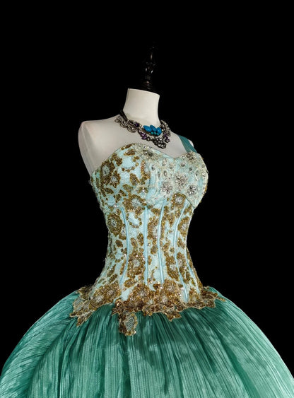 Bescheidene Ballkleider für den Abschlussball, One Shoulder, Grün, Bodenlang, Formelle Abendgarderobe N3518