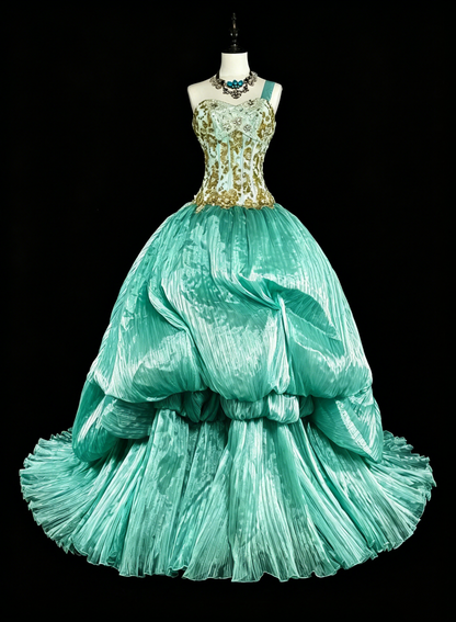 Bescheidene Ballkleider für den Abschlussball, One Shoulder, Grün, Bodenlang, Formelle Abendgarderobe N3518