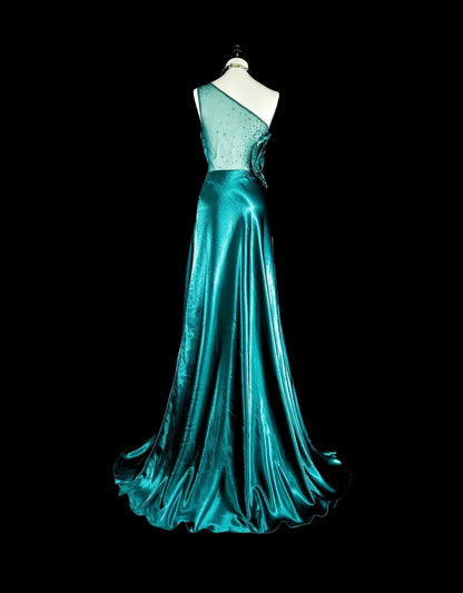 Vintage-Abendkleider im Stil der 1950er Jahre: Klassisches A-Linien-Kleid in Dunkelgrün, lang, inspirierend, für festliche Anlässe (N1992)
