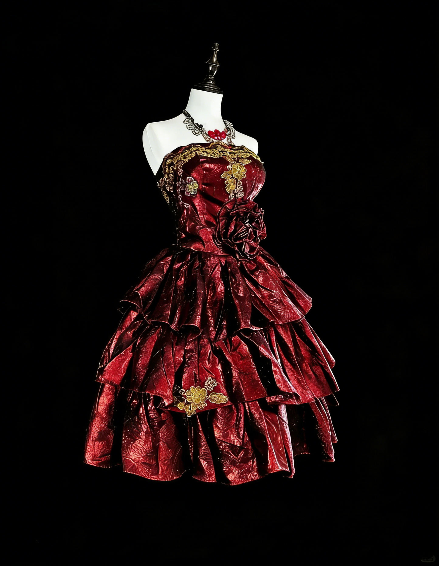 Robe de bal vintage bustier courte en taffetas bordeaux, inspiration années 2000, robes de bal de promo, inspiration robes de soirée N1611