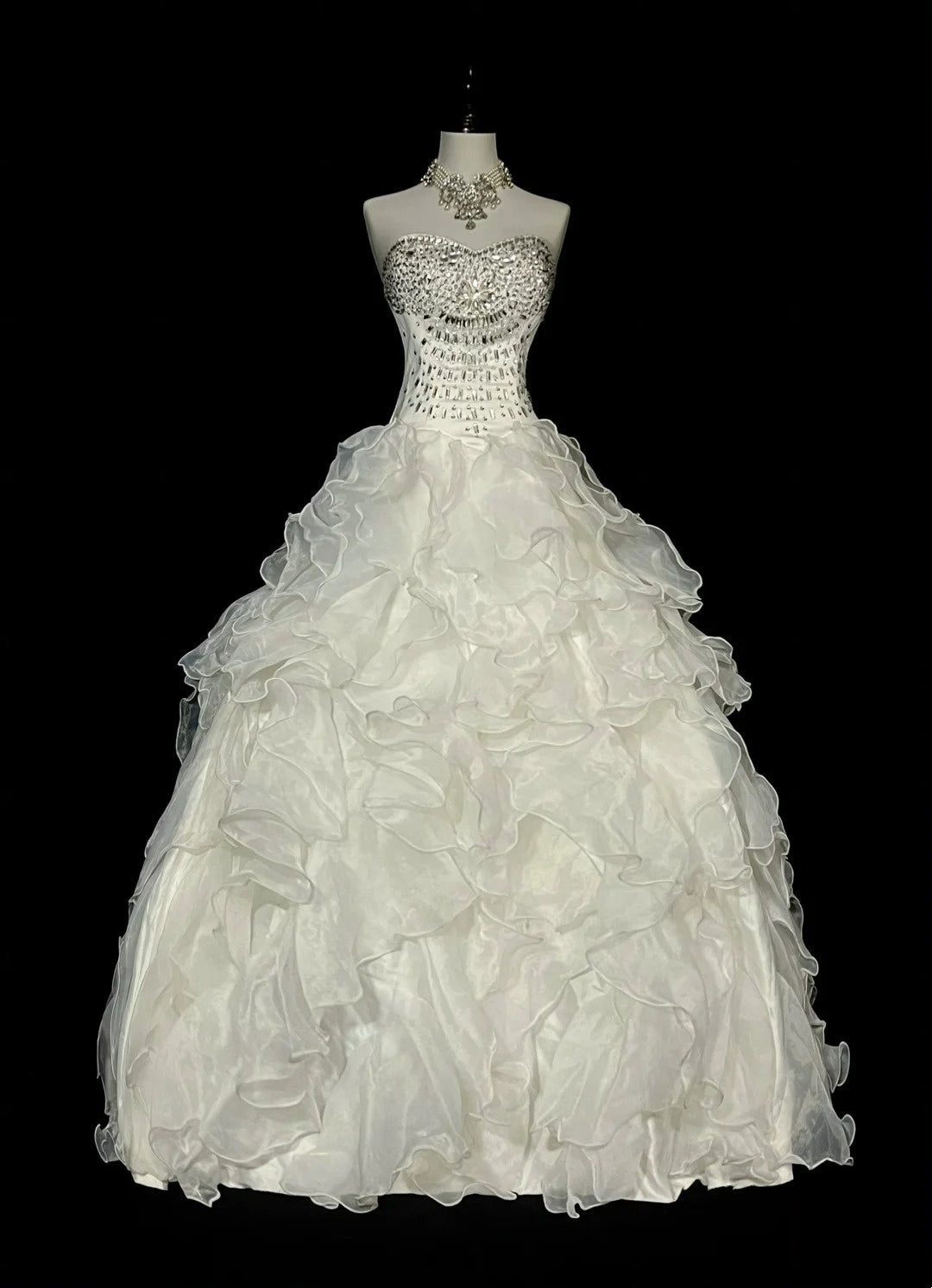 Vintage 80er Jahre Brautkleid Ballkleid Herzausschnitt Weißes Tüll Langes Brautkleid Figurbetontes Brautkleid N1467