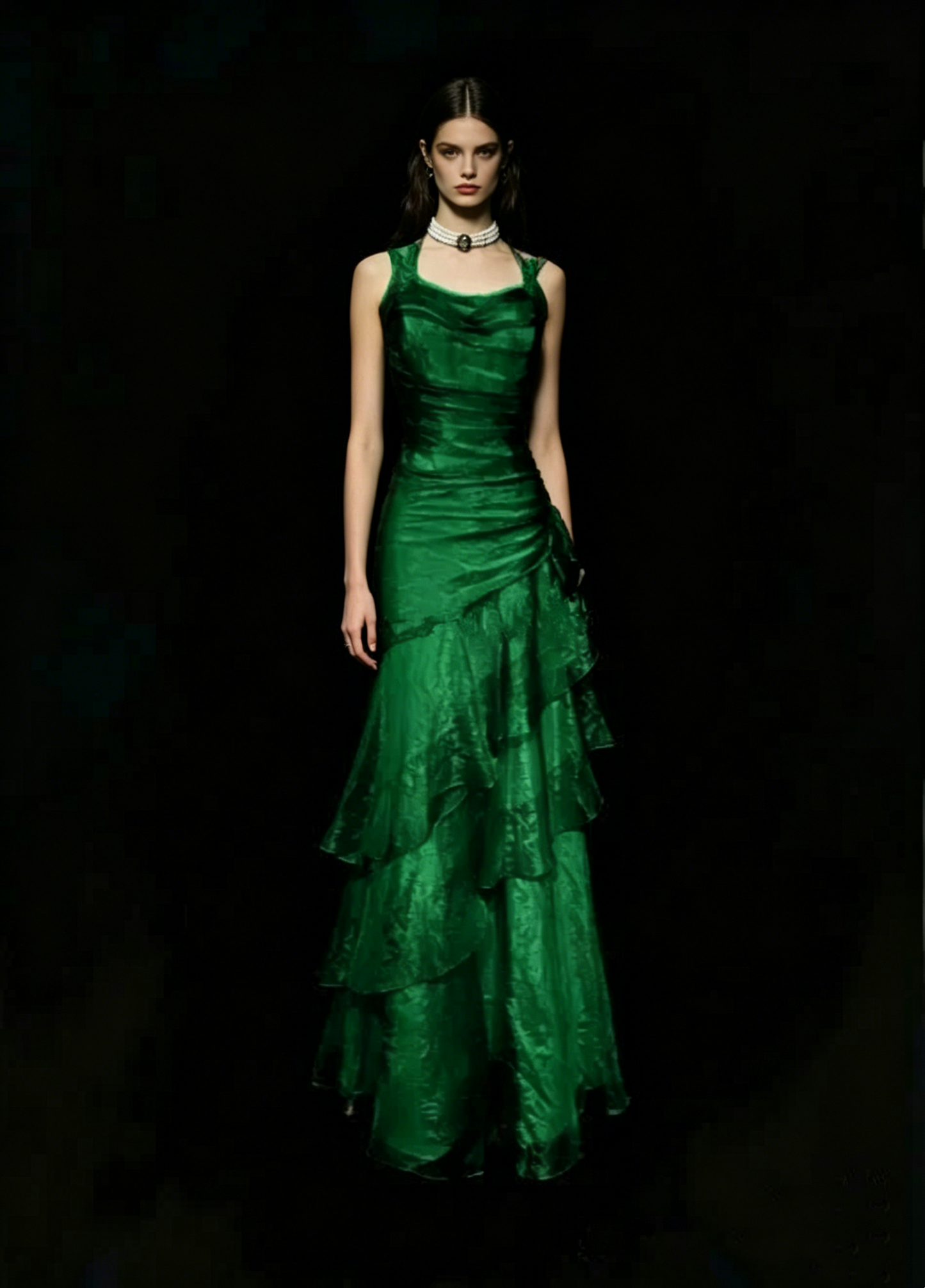 Robe de bal longue en tulle vert, sexy, à bretelles sirène, tenue de soirée pour 21e anniversaire, robe de remise de diplôme, RB966
