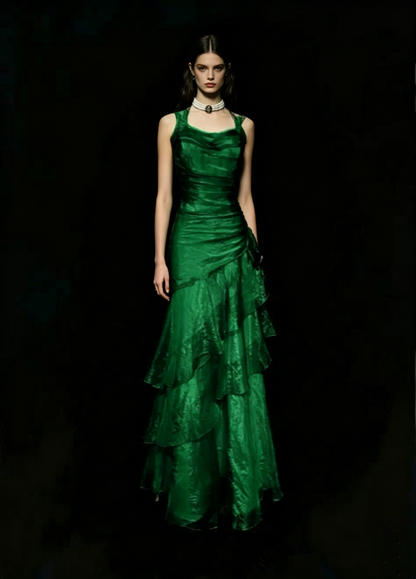 Robe de bal longue en tulle vert, sexy, à bretelles sirène, tenue de soirée pour 21e anniversaire, robe de remise de diplôme, RB966