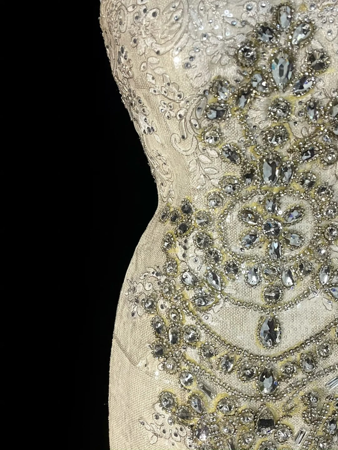 Vintage 80er Jahre Brautkleid Meerjungfrau Herzausschnitt Elfenbein Spitze Tüll Langes Brautkleid Figurbetontes Brautkleid N1470