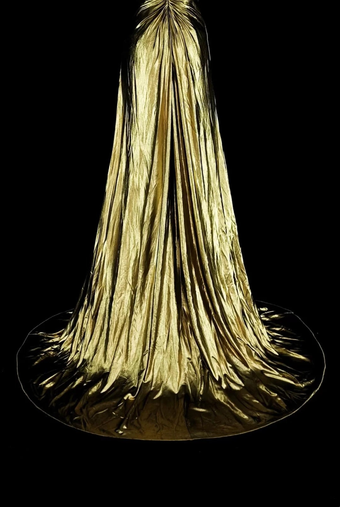 Vintage A-Linien-Abendkleid mit One-Shoulder-Schnitt, goldfarbenen Falten und ärmellosem Rock im 80er-Jahre-Stil, langes formelles Abendkleid N1469