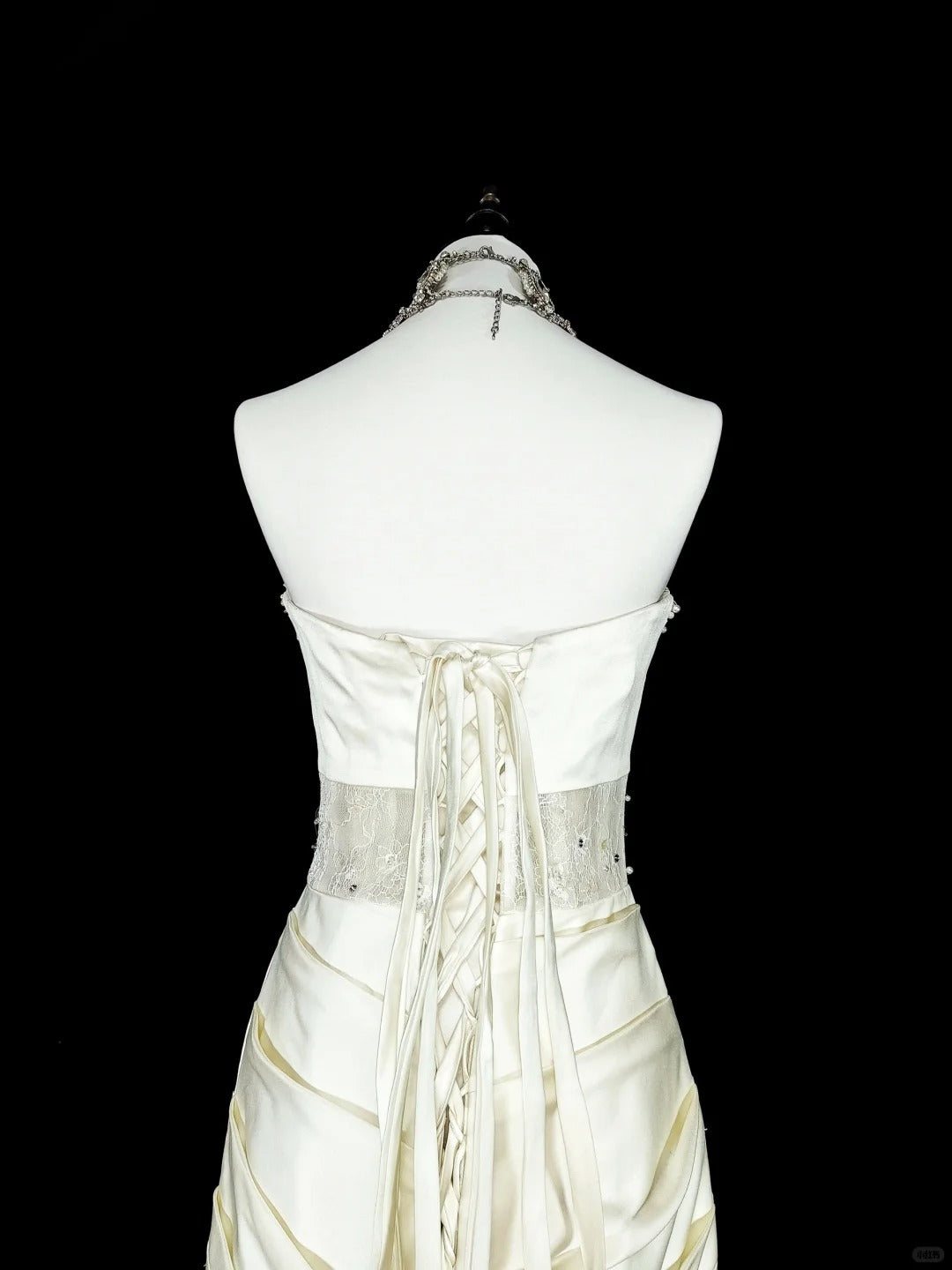 Robes de Mariée Uniques Sirène Bustier Dentelle Sans Manches Longue Robe de Mariée Blanche N3512