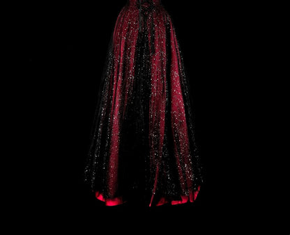 Robes de Bal Rêveuses Vintage Années 90 Rétro Épaules Dénudées Coupe Évasée Bordeaux Noir Longues Tenues de Soirée N2374