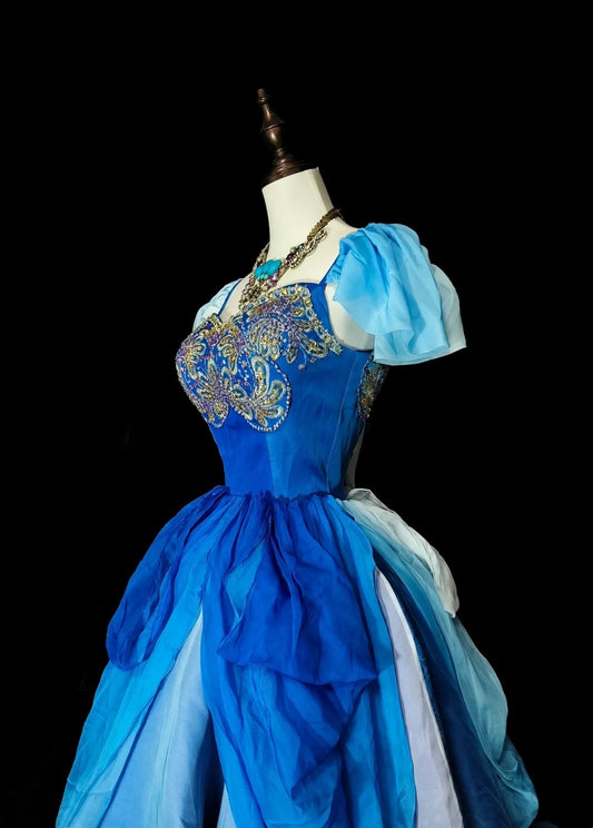 Robe de bal vintage bleu roi à décolleté cœur ornée de perles, sans manches, style années 80, robe de soirée longue et élégante N1475