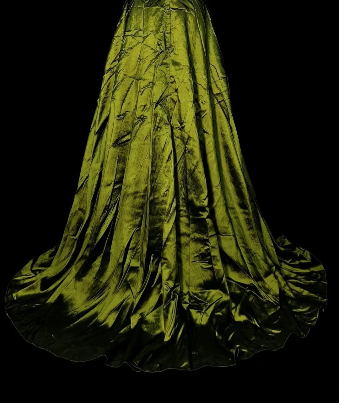 Robe de bal vintage à fines bretelles, vert olive, ornée de perles, sans manches, style années 80, longue robe de soirée formelle N1477