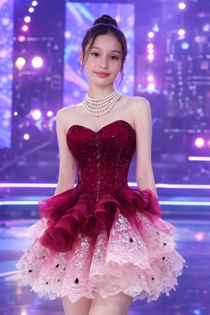 Glitzerndes Ballkleid, herzförmiger Ausschnitt, Farbverlauf Rot-Pink mit Perlenstickerei, Abschlusskleid, Mini, Senior Inspo, kurzes Homecoming-Kleid RB3145