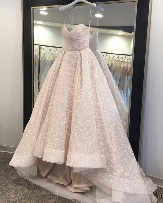 Classic Ball Gown Sweetheart Pink Tulle Sleeveless With Ruffles Long Prom Dresses Senior Graduation Dance Evening Outfits N024