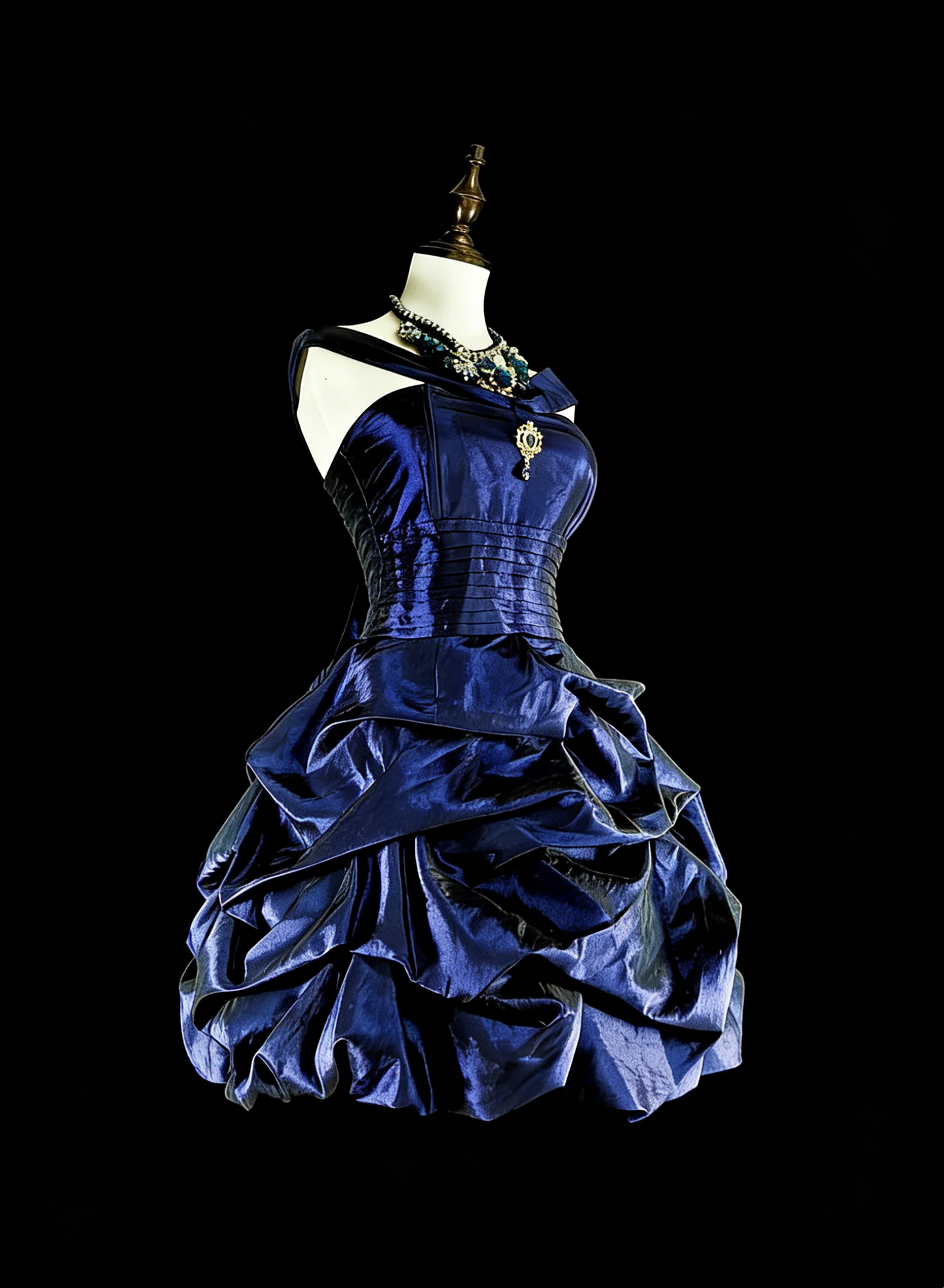 Robe de bal vintage licou bleu marine, courte, mini, pour la remise des diplômes ou le retour à la maison, robe Hoco N2719