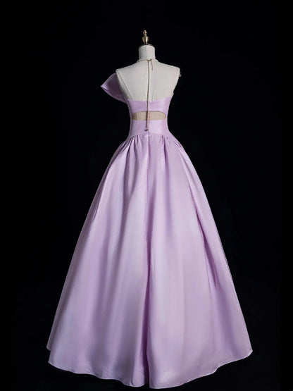 Ball Gown Strapless Lilac Satin Sleeveless With Bow-knot Women's Dress Long Quinceanera Dresses Sweet 16 Quince Dress N1176