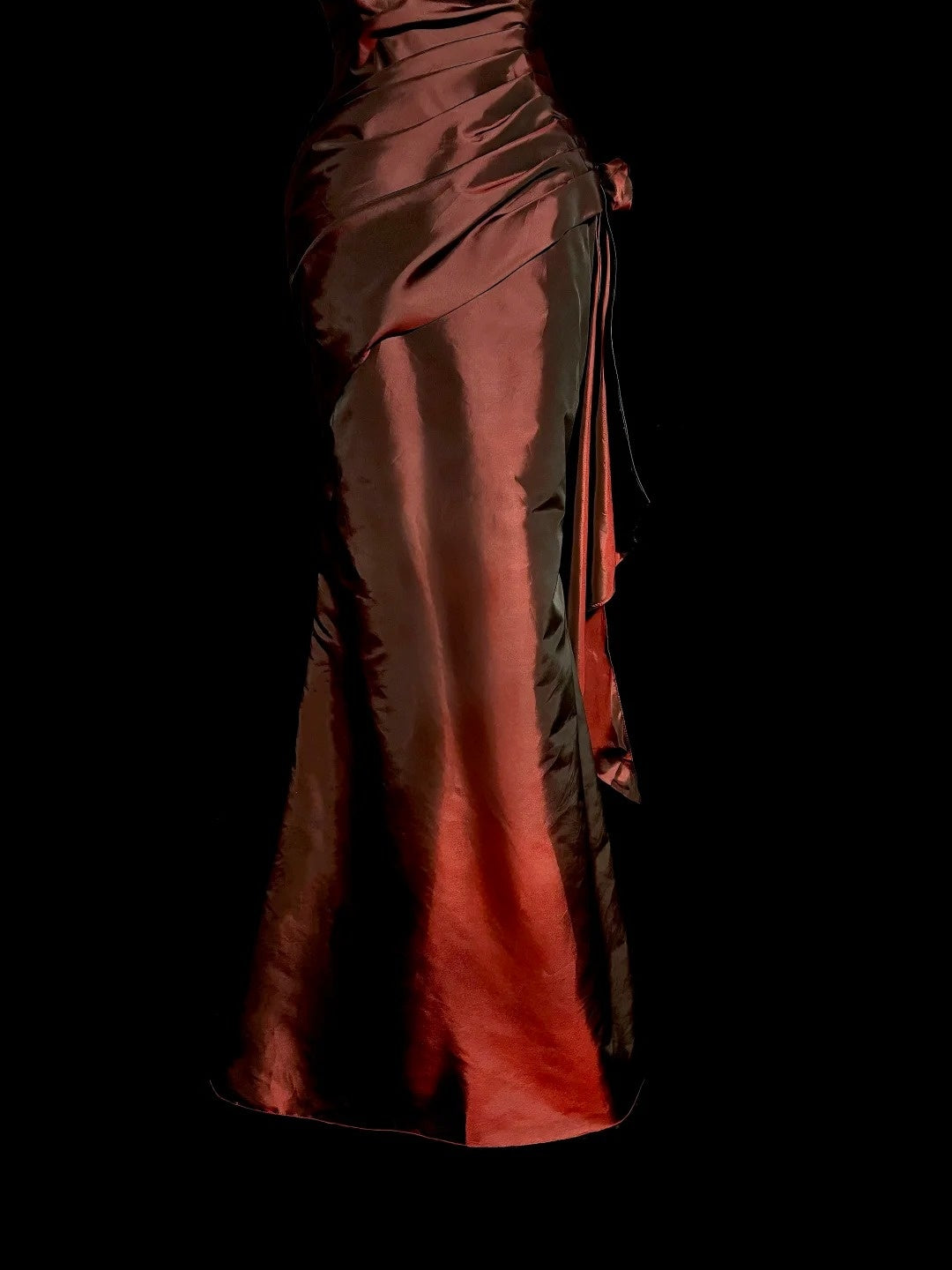 Robes de bal modestes d'inspiration sirène bustier bordeaux avec volants années 80 longues robes de soirée N3407
