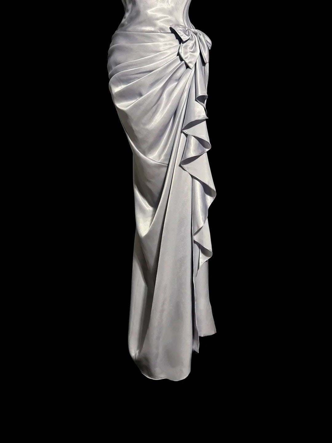 Robes de bal de rêve des années 90 Sirène Asymétrique Lilas sans manches Tenues de soirée formelles N3796