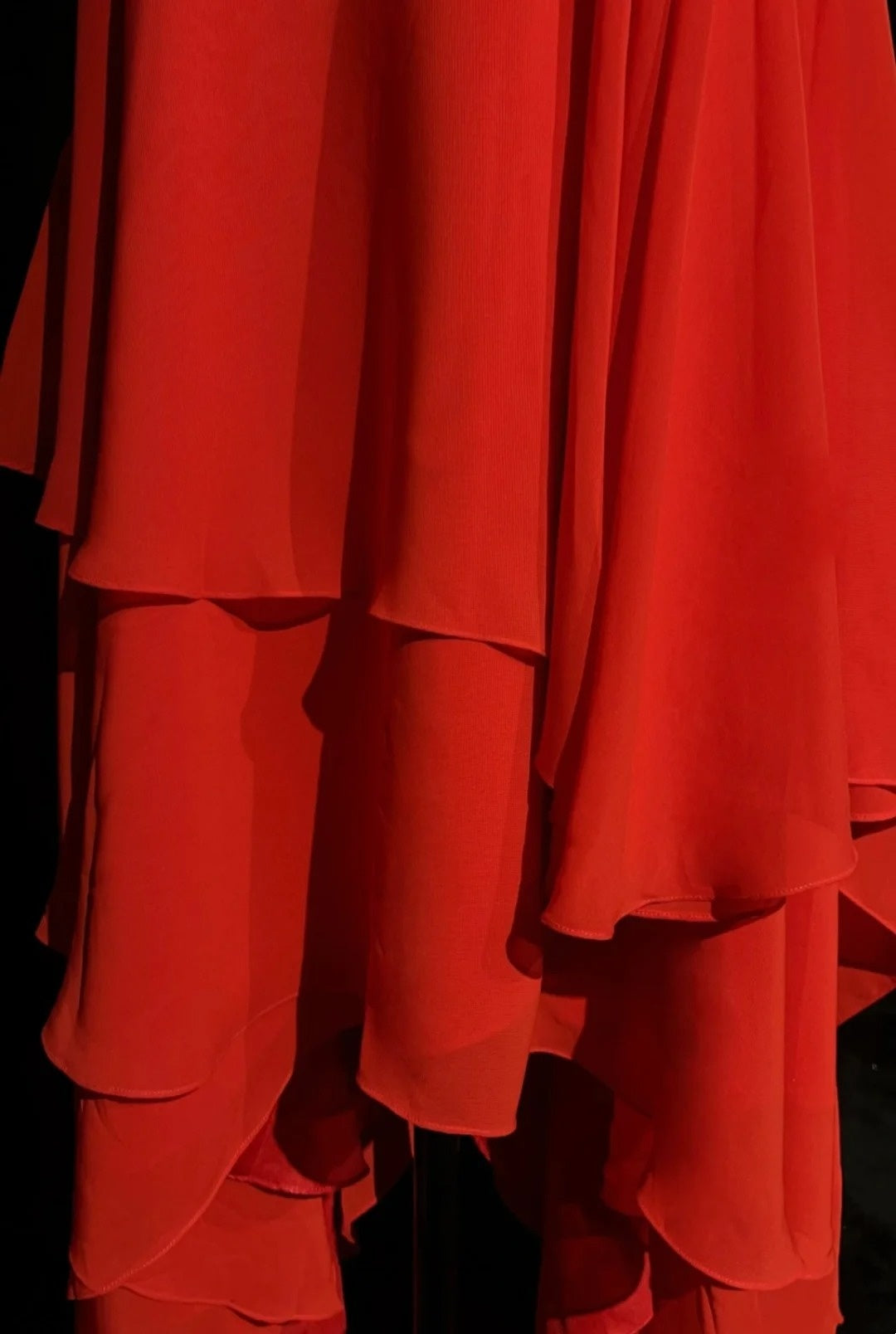 Robes de bal vintage esthétiques Années 80 Rétro Coupe trapèze Rouge Sans dos Mousseline Mi-longue Tenues de soirée N2323