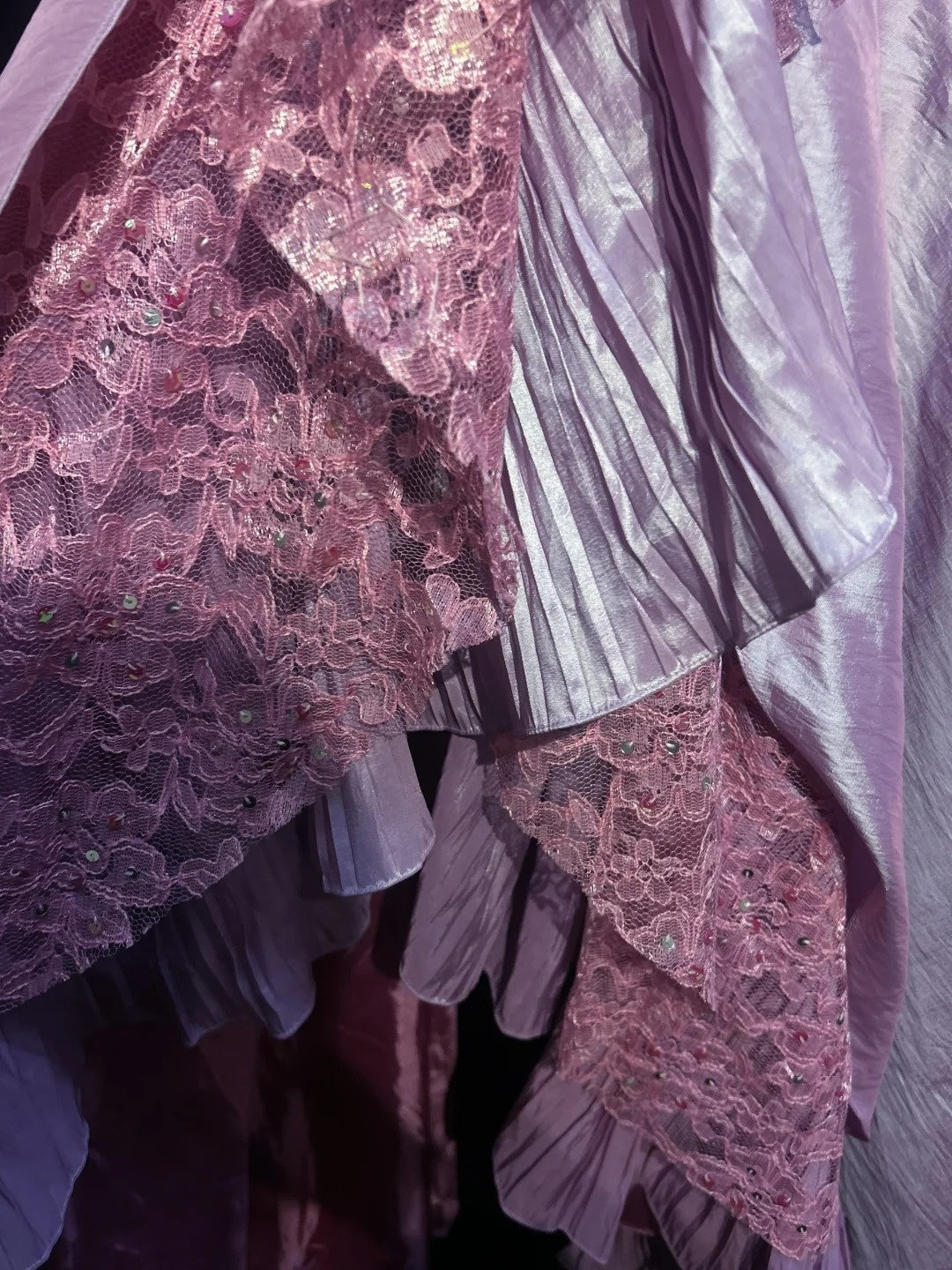 Vintage Prom Dresses Mermaid Sweetheart Lilac Lace Satin With Beading 80s Long Formal Evening Outfits N3883