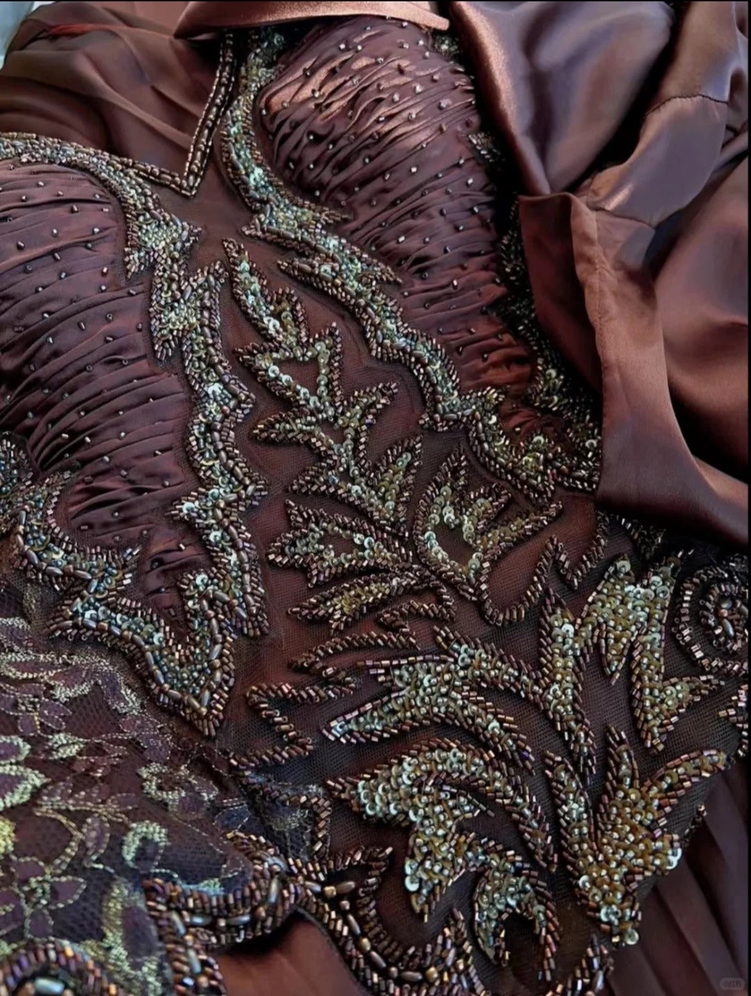Vintage Prom Dresses 80s A Line Halter Chocolate Satin Long With Beading Evening Formal Outfits RB5137