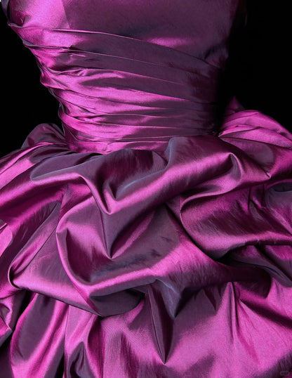 Robe de Bal Mignonne en Taffetas Violet, Décolleté Cœur, pour 18ème Anniversaire, Robes de Rentrée N3656