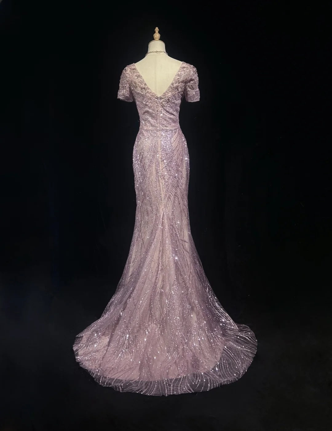 Belles Robes de Bal Sirène Bustier Pailleté Avec Fente Perlé Longue Robe de Soirée N2929