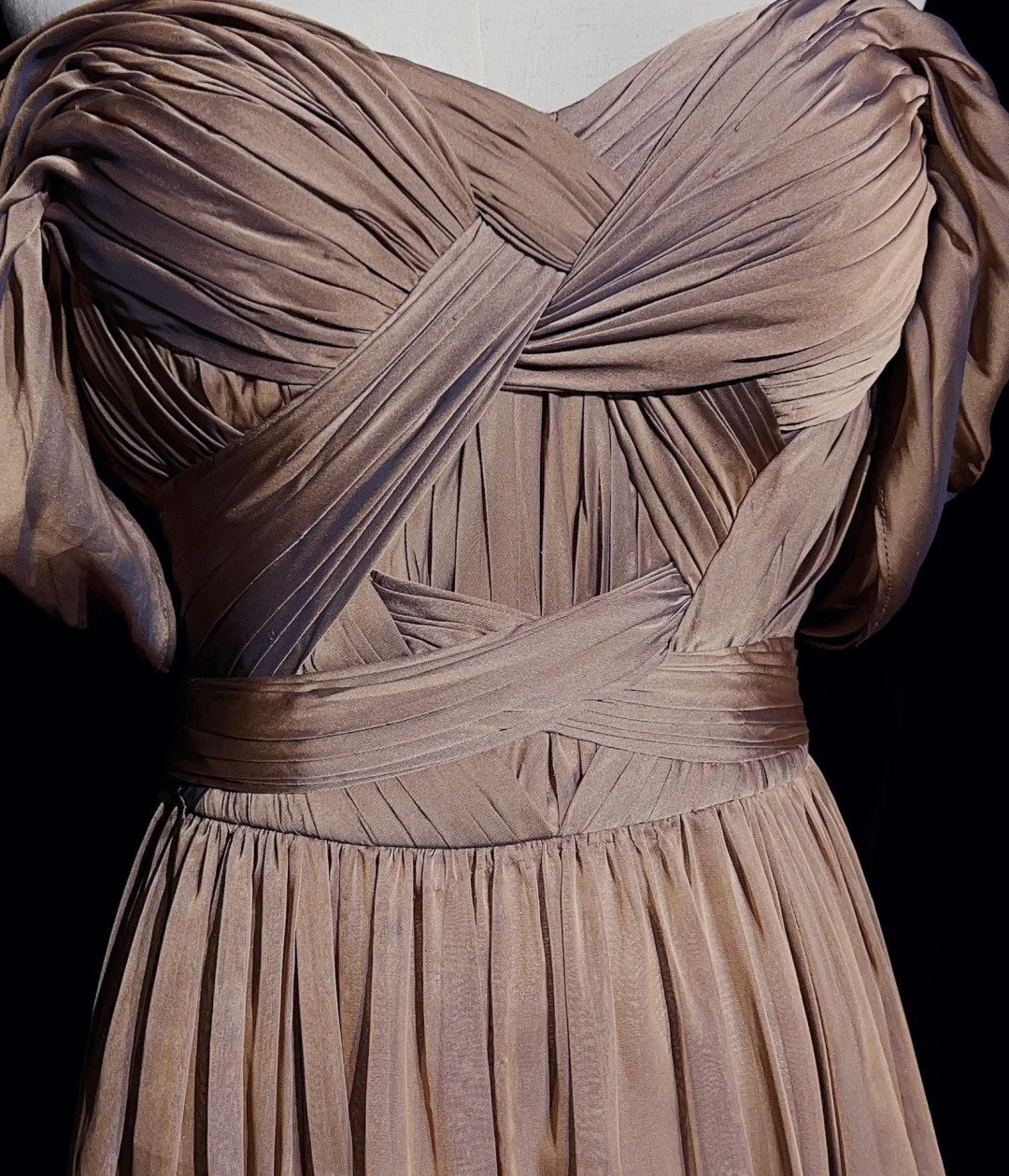 Robes de bal vintage des années 80, coupe trapèze, à fines bretelles, avec volants, longues tenues de soirée N3454
