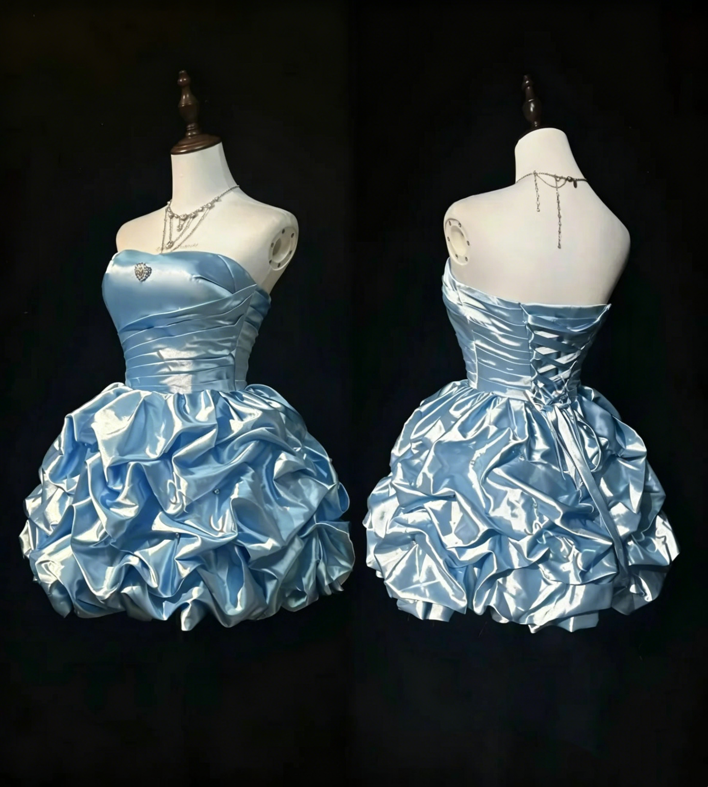 Süßes Ballkleid Sweetheart Hellblau 16. Geburtstag Kleid Homecoming Kleider N3807