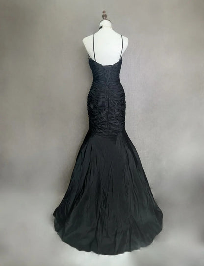 Robes de bal élégantes Robe de soirée queue de sirène à fines bretelles sans manches Robe longue de cérémonie N2875