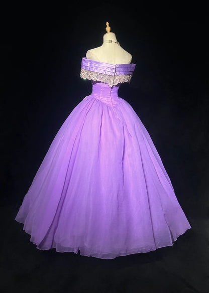 Prinzessin Abschlussballkleider Ballkleid Off-Shoulder Traube mit Perlen Formelle Abendgarderobe N3885
