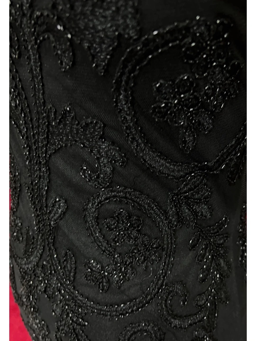 Robes de bal élégantes Inspo Sirène Col Rond Noir Pailleté Avec Perles Pour Femmes Robe de Soirée N3237