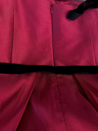 Robes de bal simples Inspo Ligne A Bretelles spaghetti Rose vif Années 80 Robes longues de soirée N3387