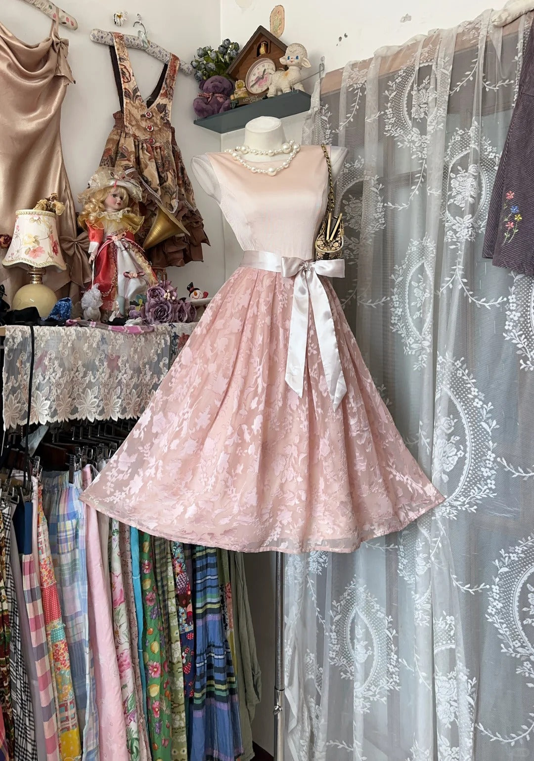 Timeless A Line Blush Pink Lace Knee Length Freshman High Shool Grad Hoco Outfit Homecoming Dresses RB4479