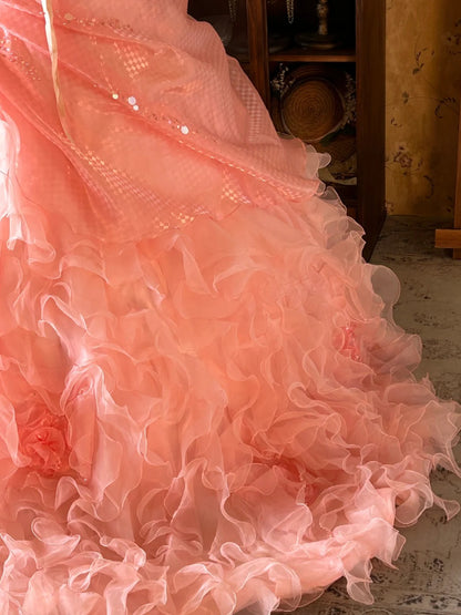 Vintage Ballkleid Spaghettiträger Rosa Mit Lagen Stufen Sweet 16 Kleider Quinceanera Kleid Lang 15 Vestidos De Fiesta N2263
