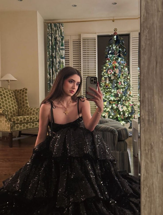 Vintage-Ballkleid mit Spaghettiträgern, schwarze Spitze, 90er-Jahre-Stil, Abiballkleid für Teenager, formelles Kleid, Party-Outfit, Abiballkleid AB1072