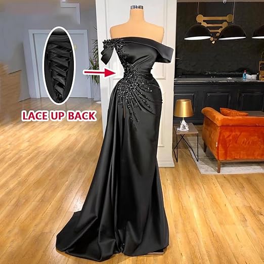 Sexy Mermaid Off The Shoulder Burgundy Satin Prom Dresses Inspiration Birthday Dress Princess Graduation Dress B363